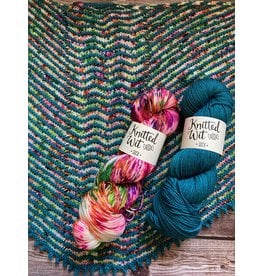 Knitted Wit The ShannaJean Club 2022 Explore the Rainbow - Striae Shawl (September)