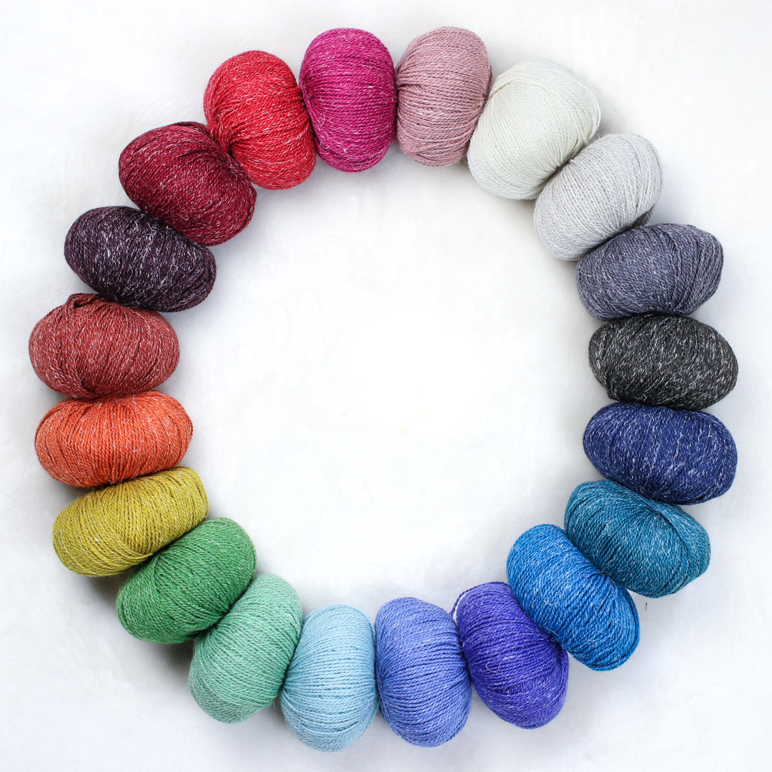 Merino/Cotton/Linen/Soy Silk Blend Sport/DK Yarn - Natural Dyes