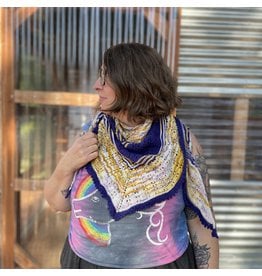 Knitted Wit The ShannaJean Club 2022 Explore the Rainbow - Rainbows and Unicorns Shawl (November)