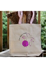 For Yarn's Sake For Yarn's Sake Pretty Pink String Tote with Pink Handles