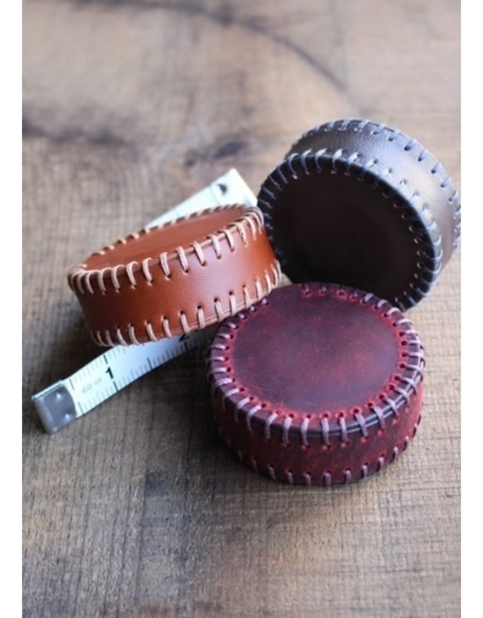Never Not Knitting Hand-Stitched Leather Tape Measure