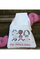 della Q For Yarn's Sake Custom Nora Wrist Project Bag, Pink