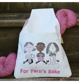 della Q For Yarn's Sake Custom Nora Wrist Project Bag, Pink