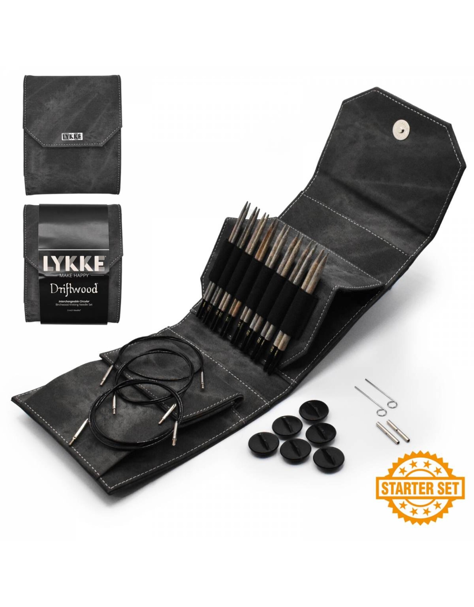Lykke Lykke Driftwood 5" Interchangeable Needle Starter Set