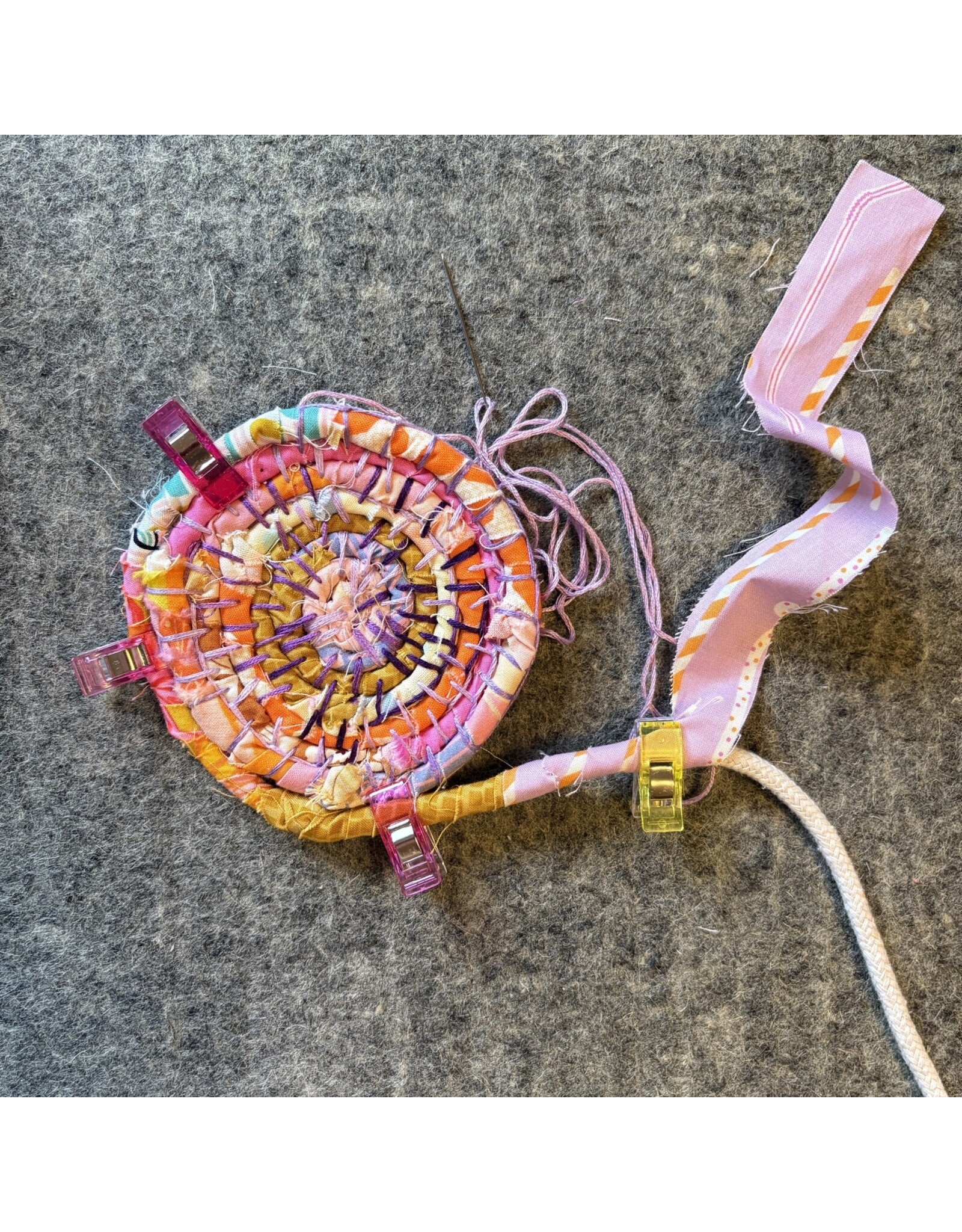 For Yarn's Sake Fabric-Wrapped Rope Basket. Saturday November 8, 2-4pm