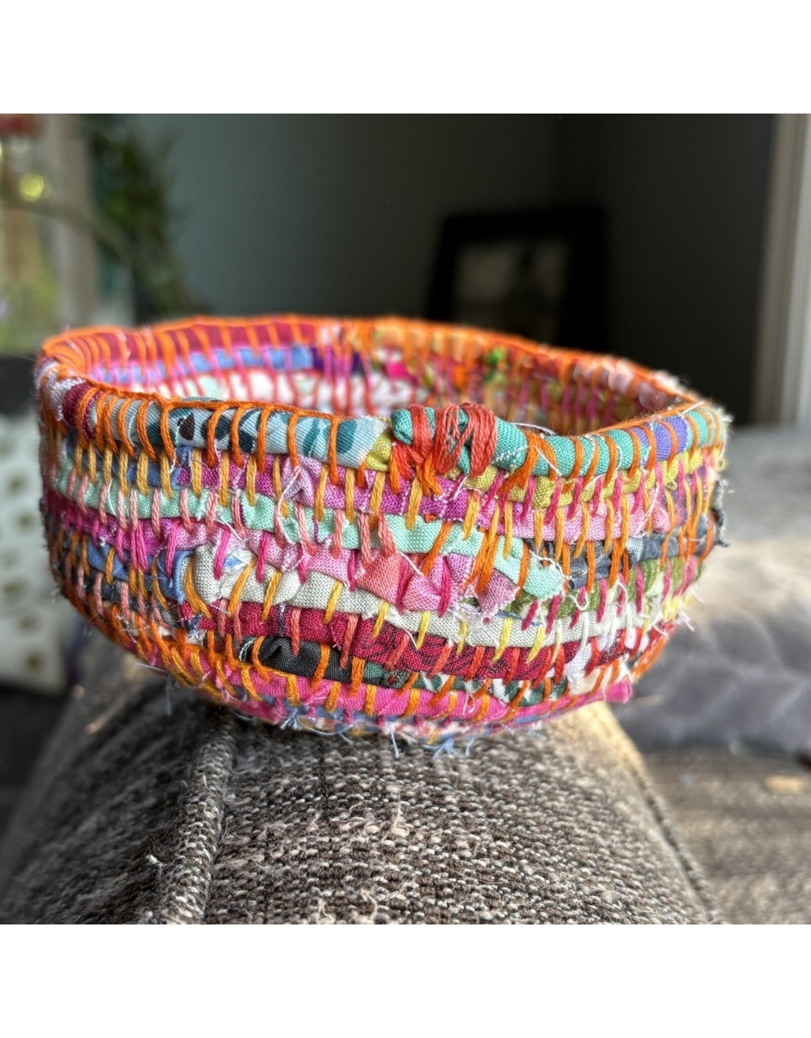 For Yarn's Sake Fabric-Wrapped Rope Basket. Saturday March 28, 2-4pm