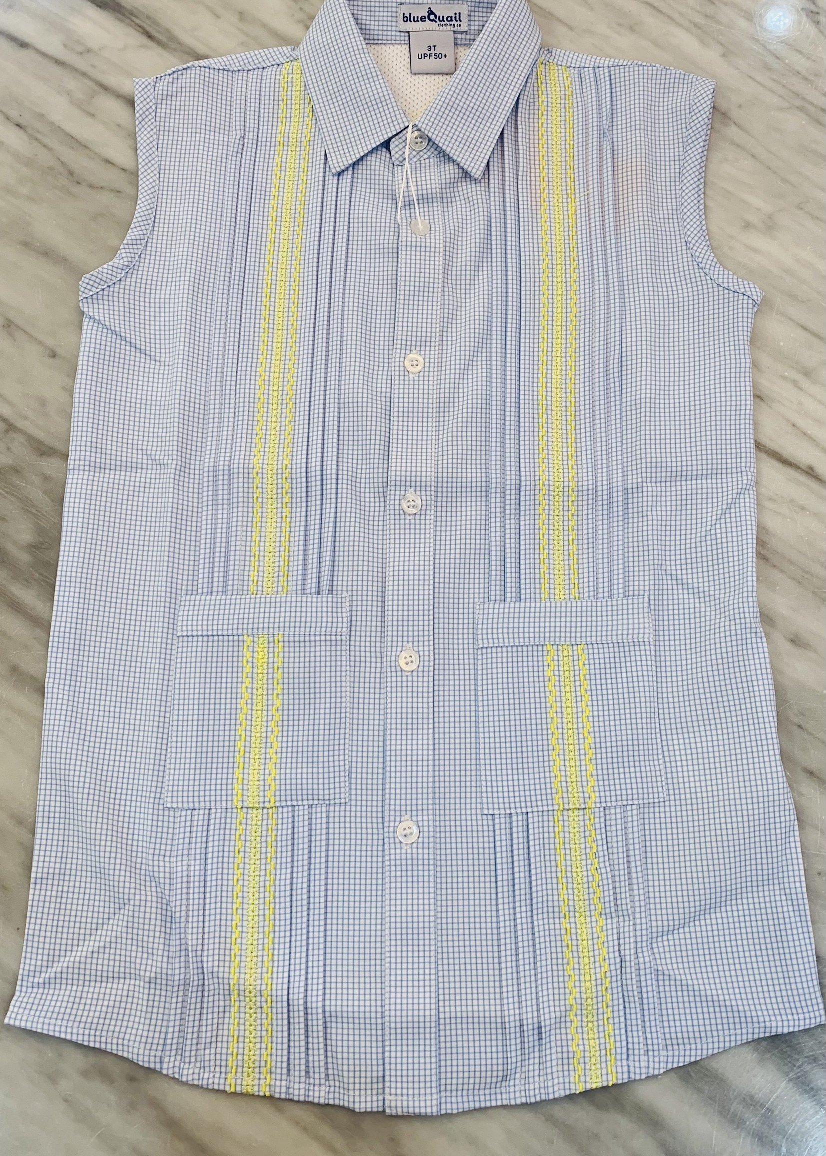 Guayabera Dress Lt Bl Yl Layette Dallas