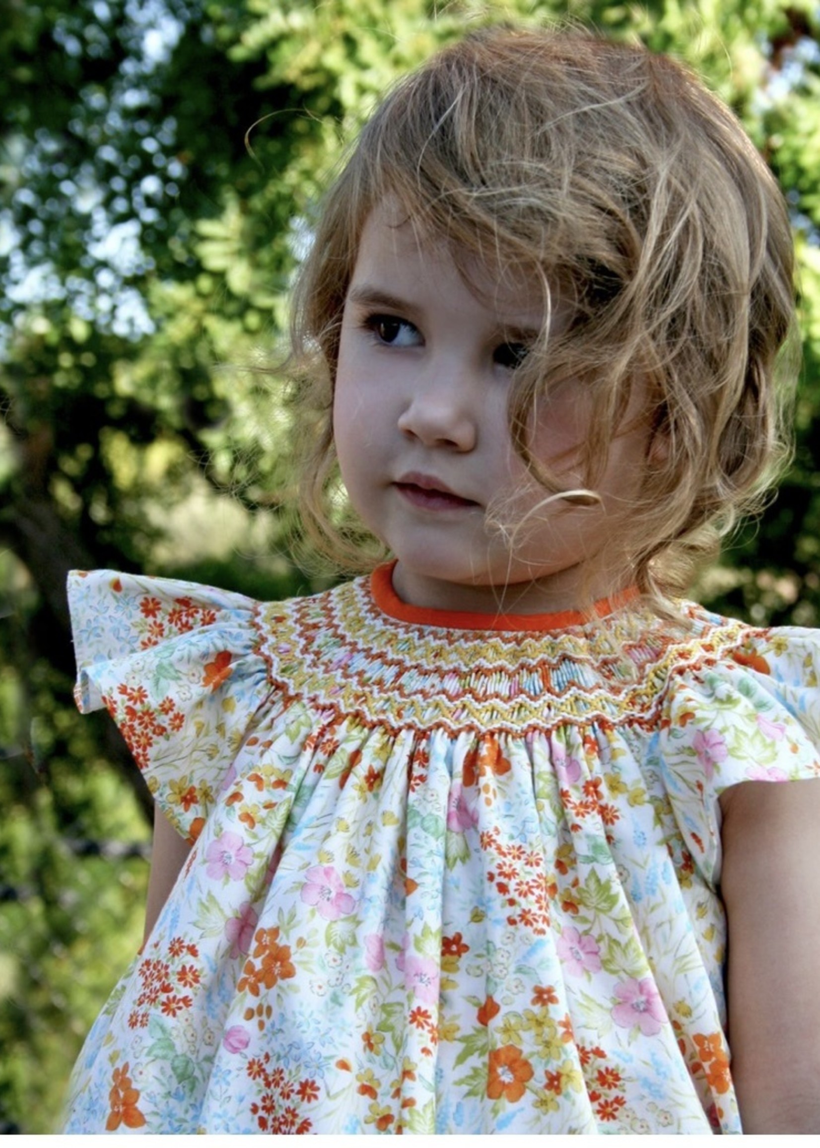 Smocked Easter Dress for Little Girl pink blue white purple Strasburg –  Strasburg Children