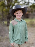 SAGE GREEN LONG SLEEVED RANCH SHIRT