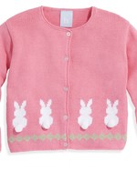 BUNNY PATCH CARDIGAN -- HOT PINK