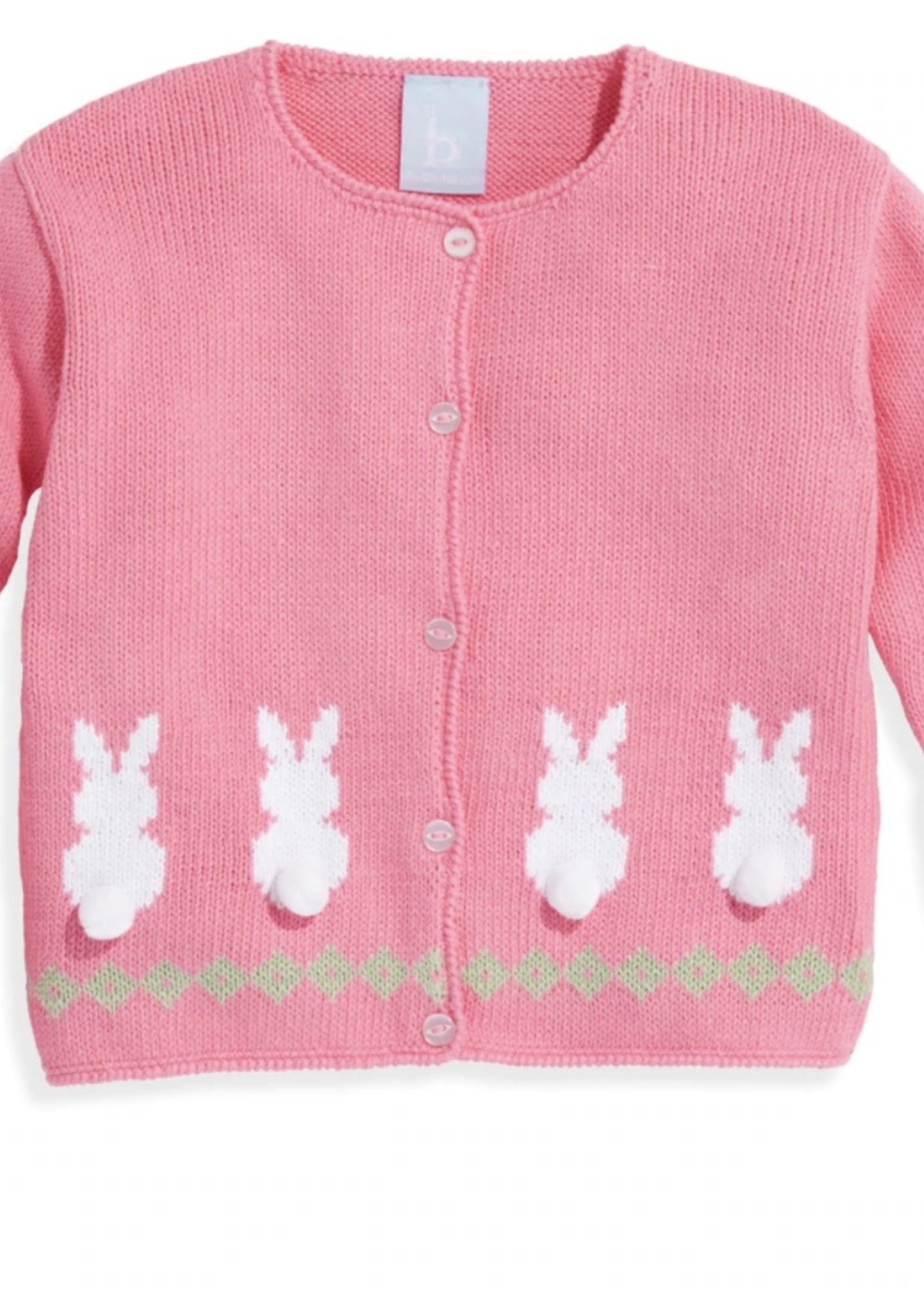 BUNNY PATCH CARDIGAN -- HOT PINK 