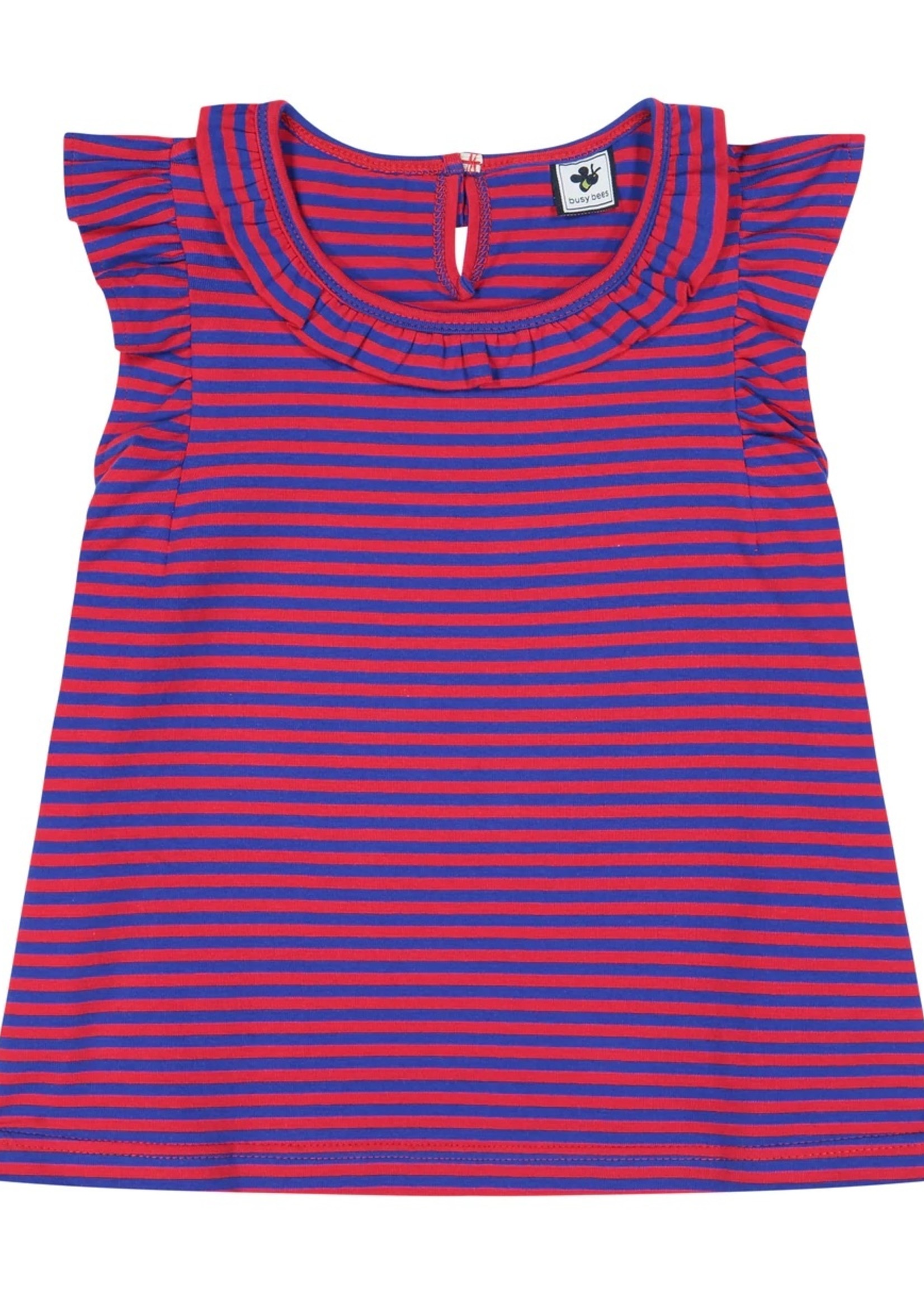 RED BLUE STRP COLETTE TOP