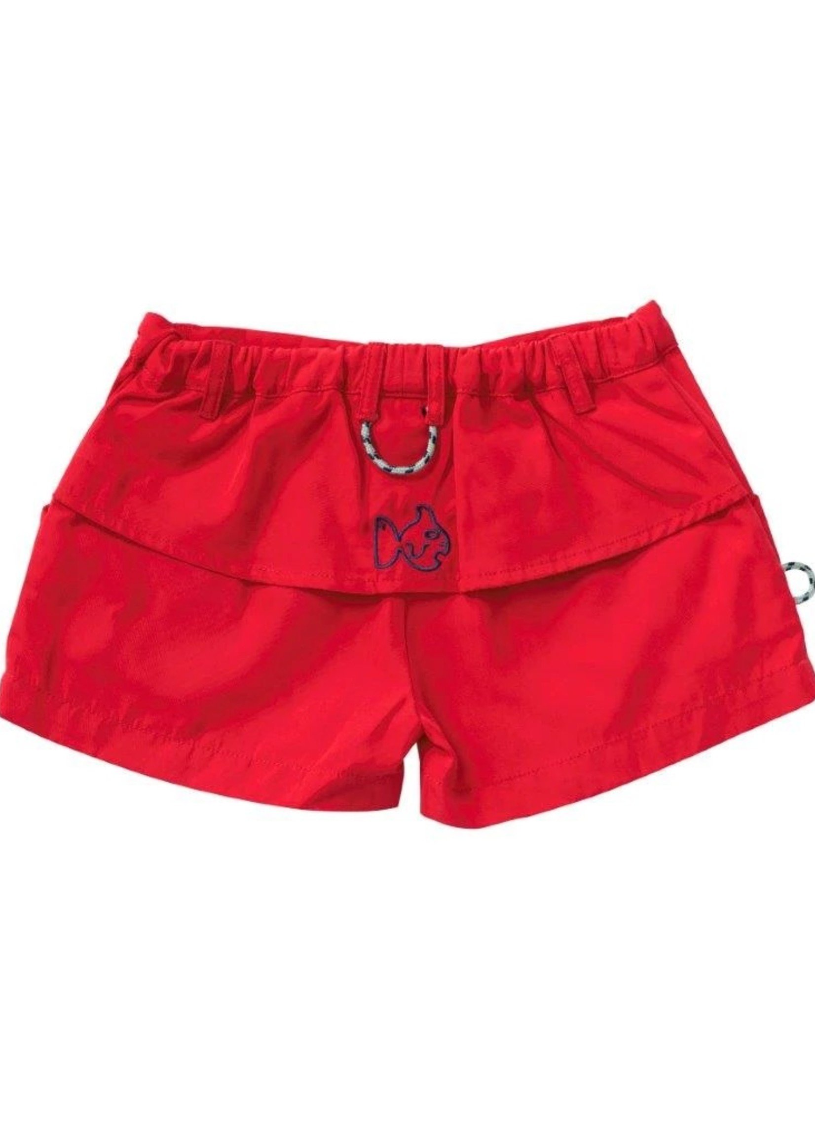 FISHING SHORT IN AMERICANA RED