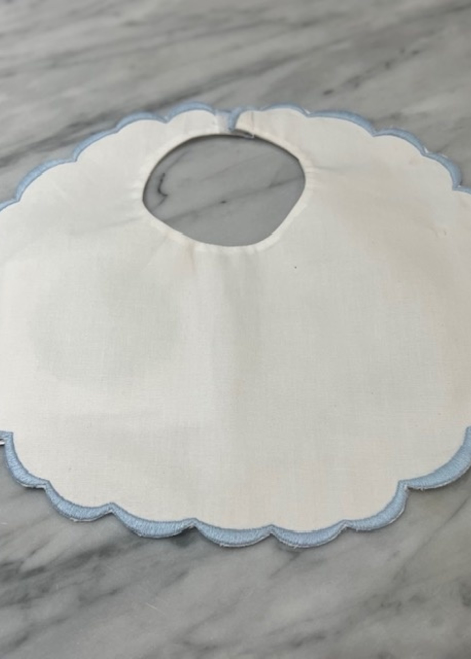 BLUE SCALLOPED BIB