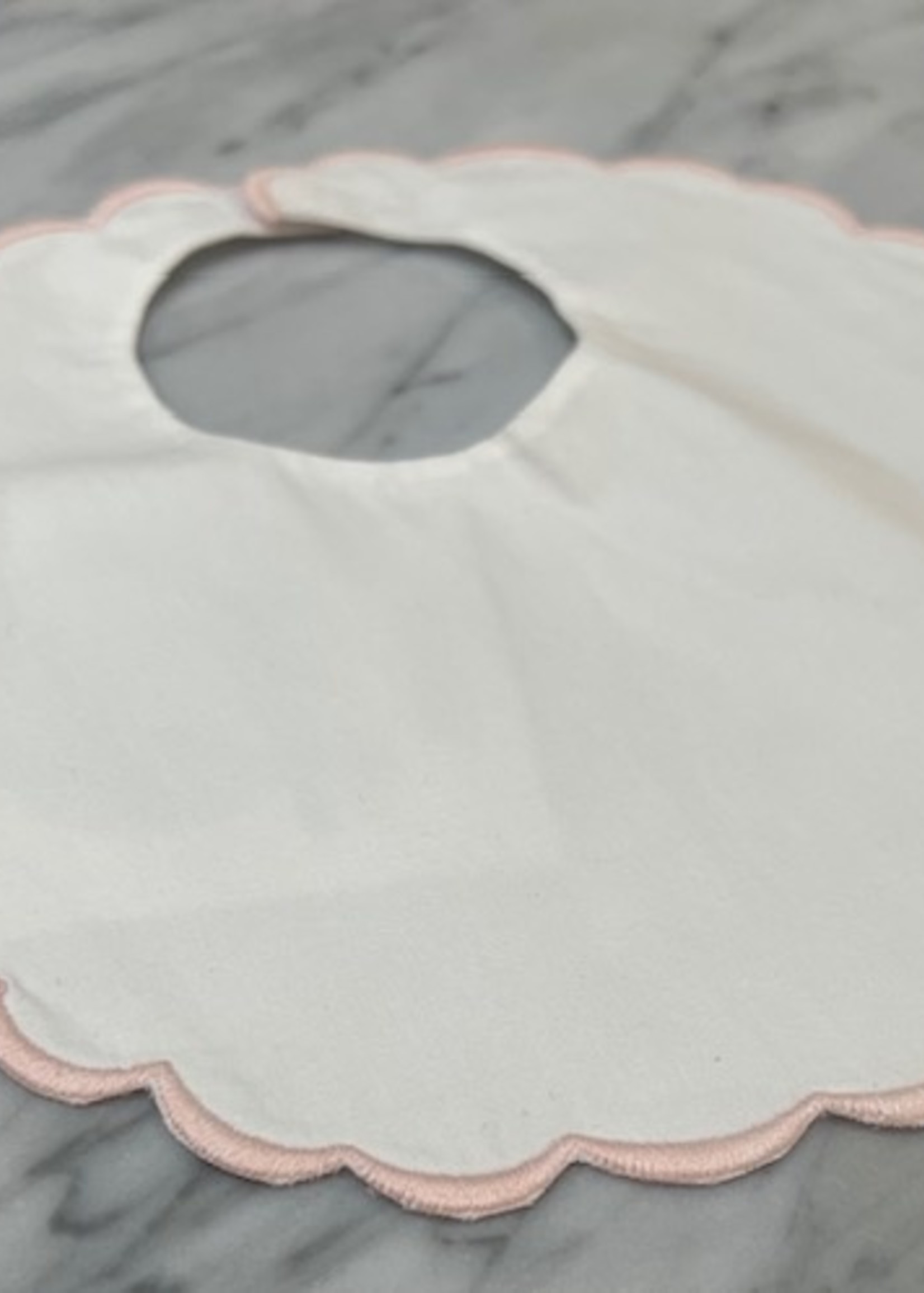 PINK SCALLOPED BIB