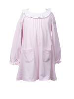 SOLID PINK LS A-LINE DRESS