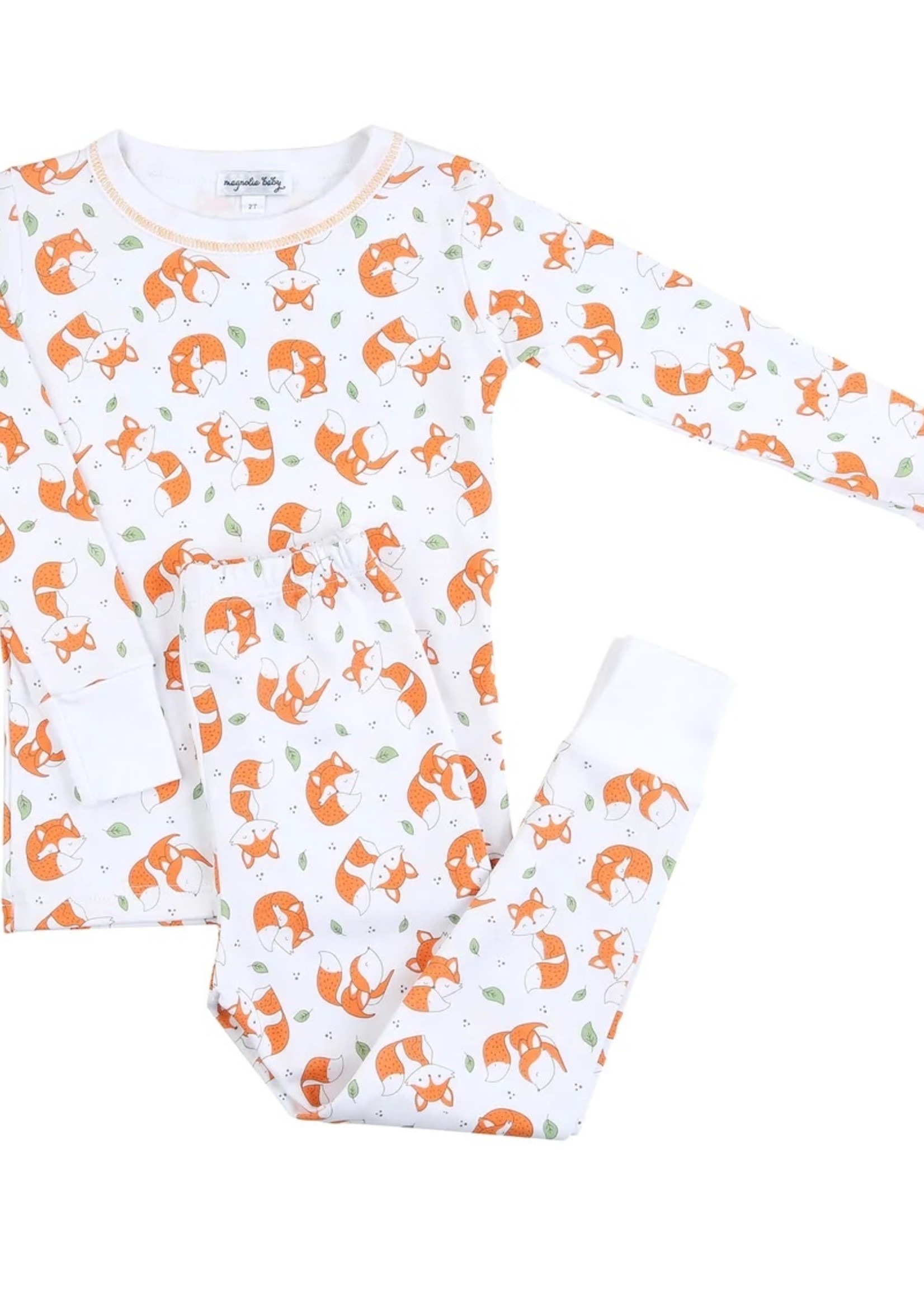 ORANGE BABY FOX LONG PAJAMAS Layette Dallas