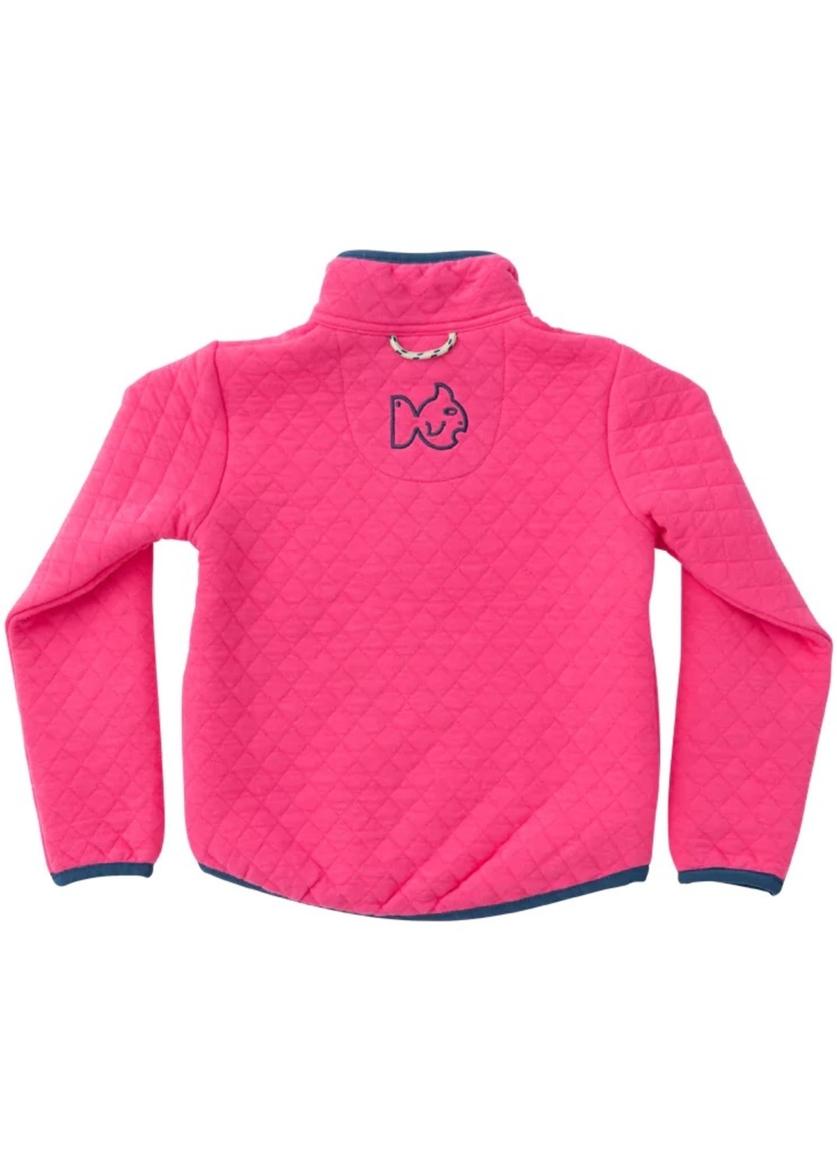 SHOCKING PINK QUILTED ZIP PULLOVER Layette Dallas