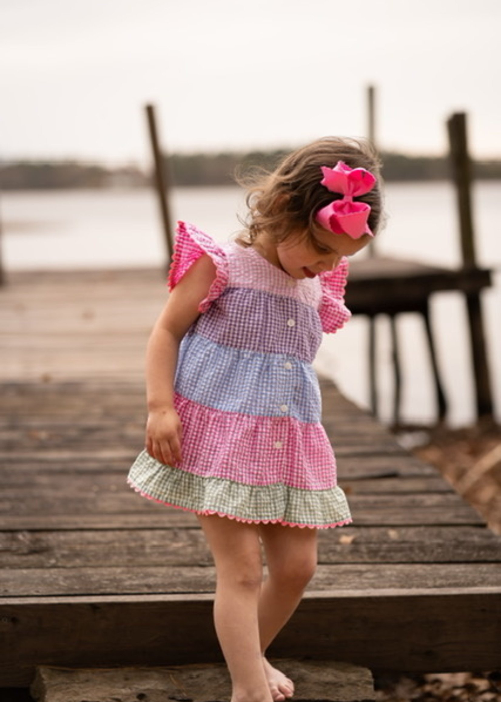 GINGHAM REMY RAINBOW DRESS