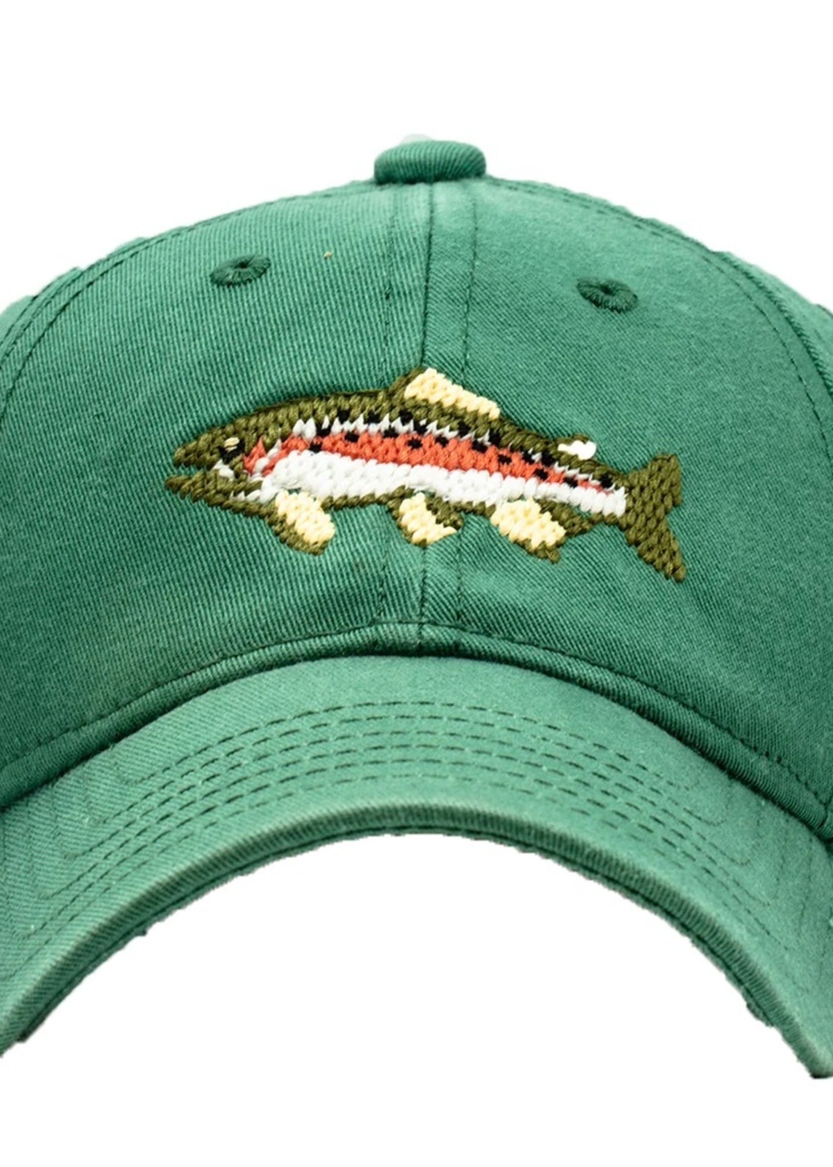 KID TROUT ON MOSS GREEN HAT