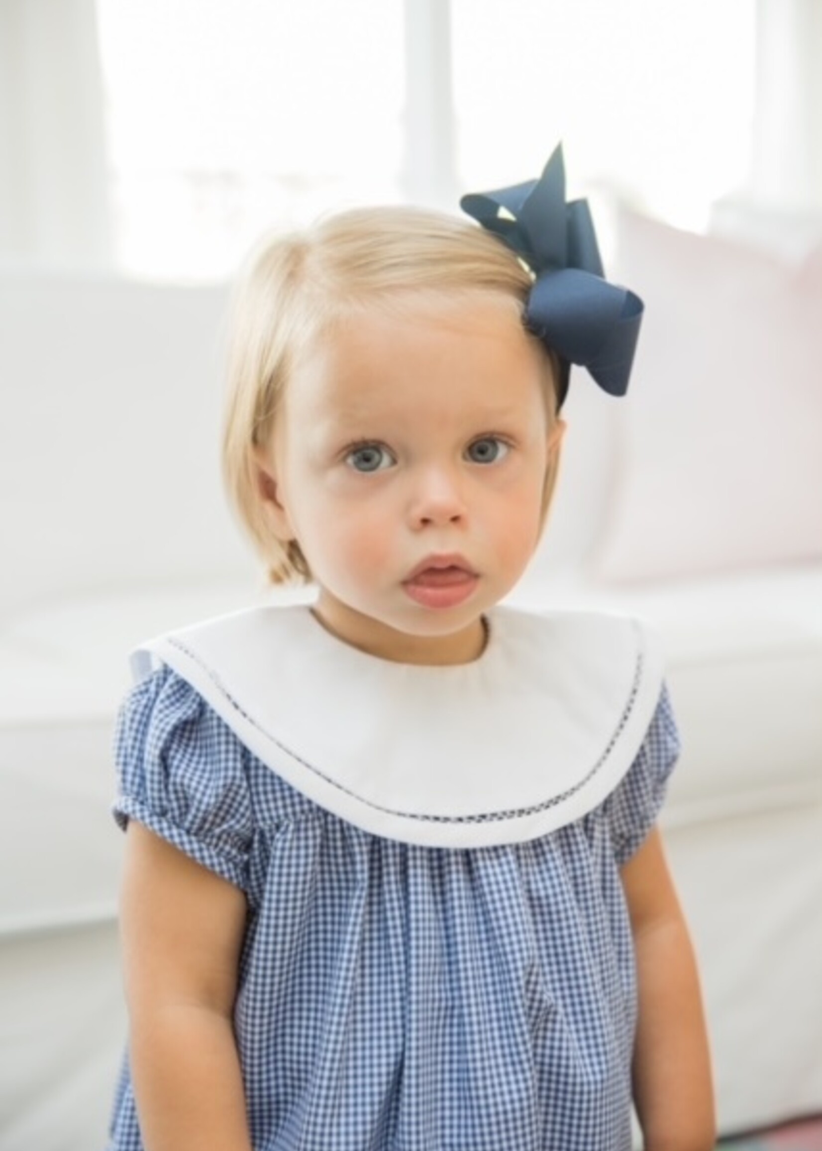 WILDER NAVY GINGHAM MAGNOLIA DRESS - Layette Dallas