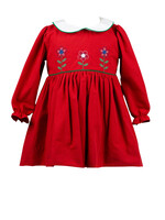 ANNIKA RED FLOWER DRESS
