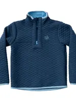 MOONLIGHT BLUE QUILTED PULLOVER