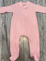 PINK SIMPLY SOLIDS ZIPPER FOOTIE