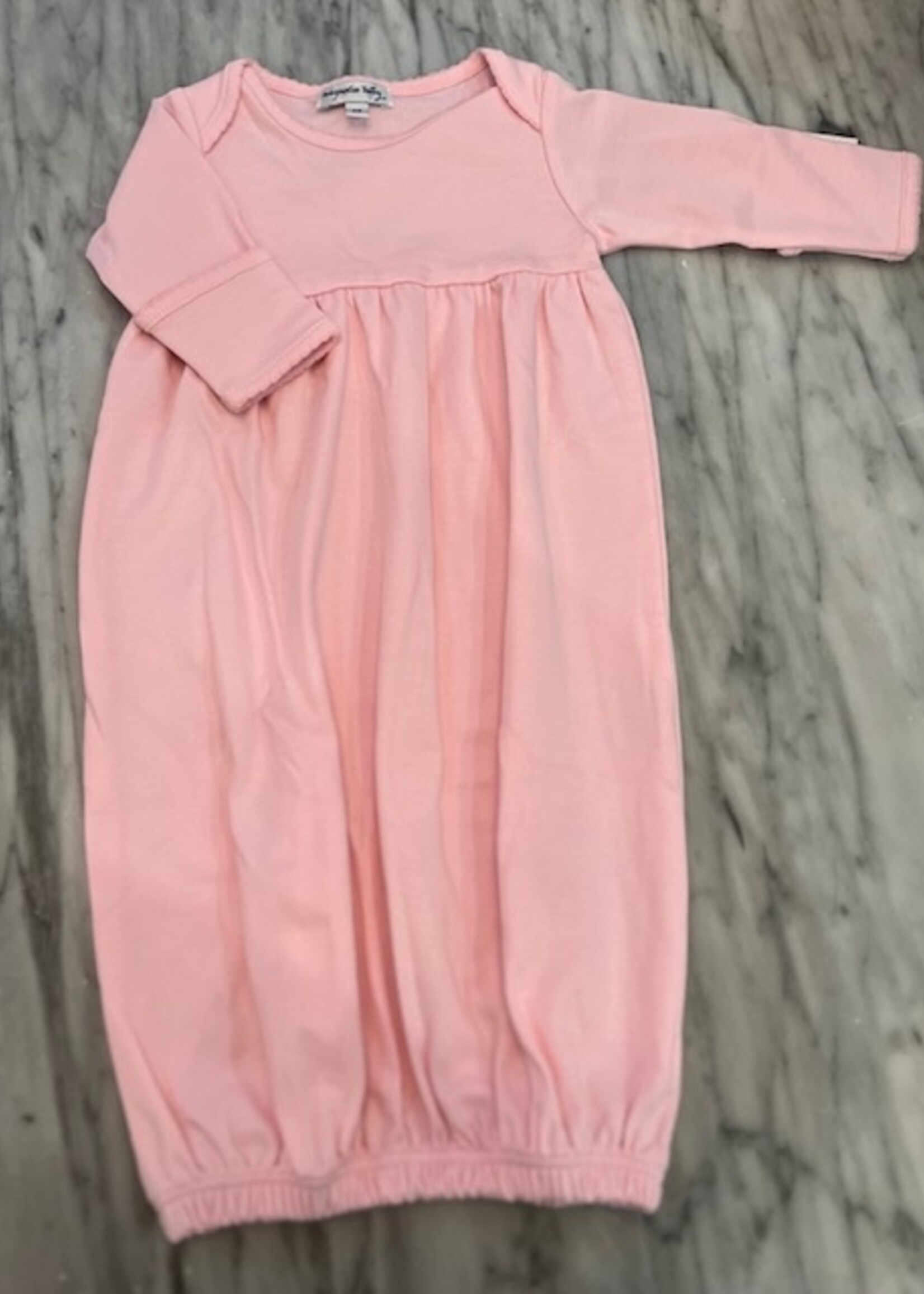 PINK SIMPLY SOLIDS GATHERED GOWN