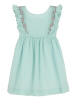 MINT SUMMER DOTTED SMOCKED DRESS