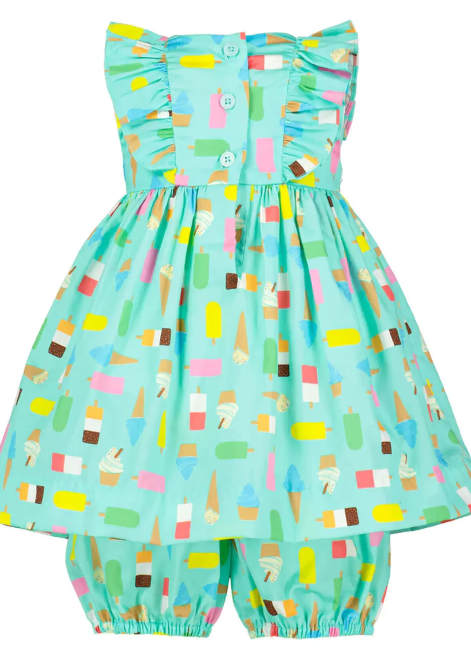 AQUA ICE LOLLY SUNDRESS & BLOOMERS