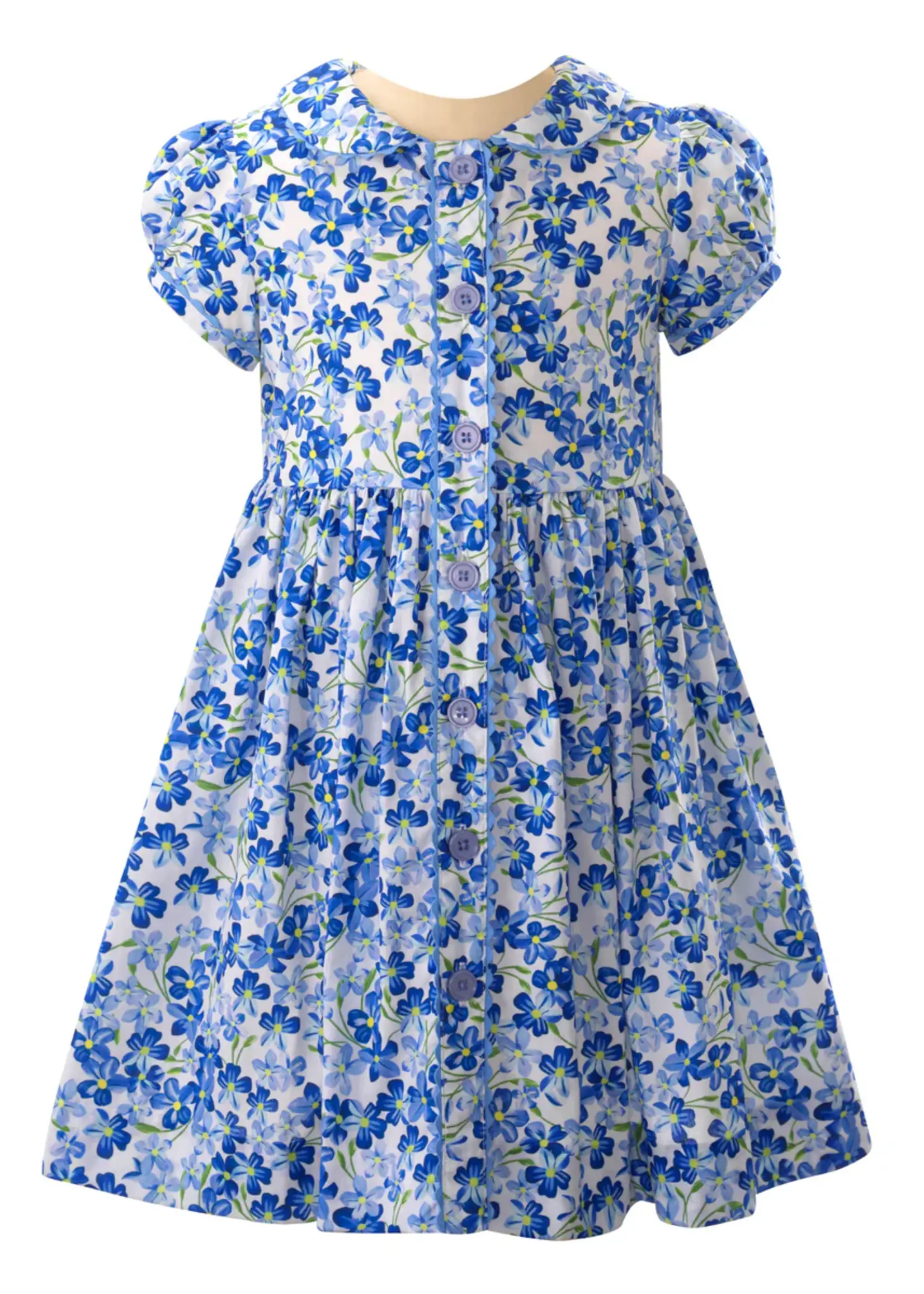 BLUE PERIWINKE BUTTON DRESS