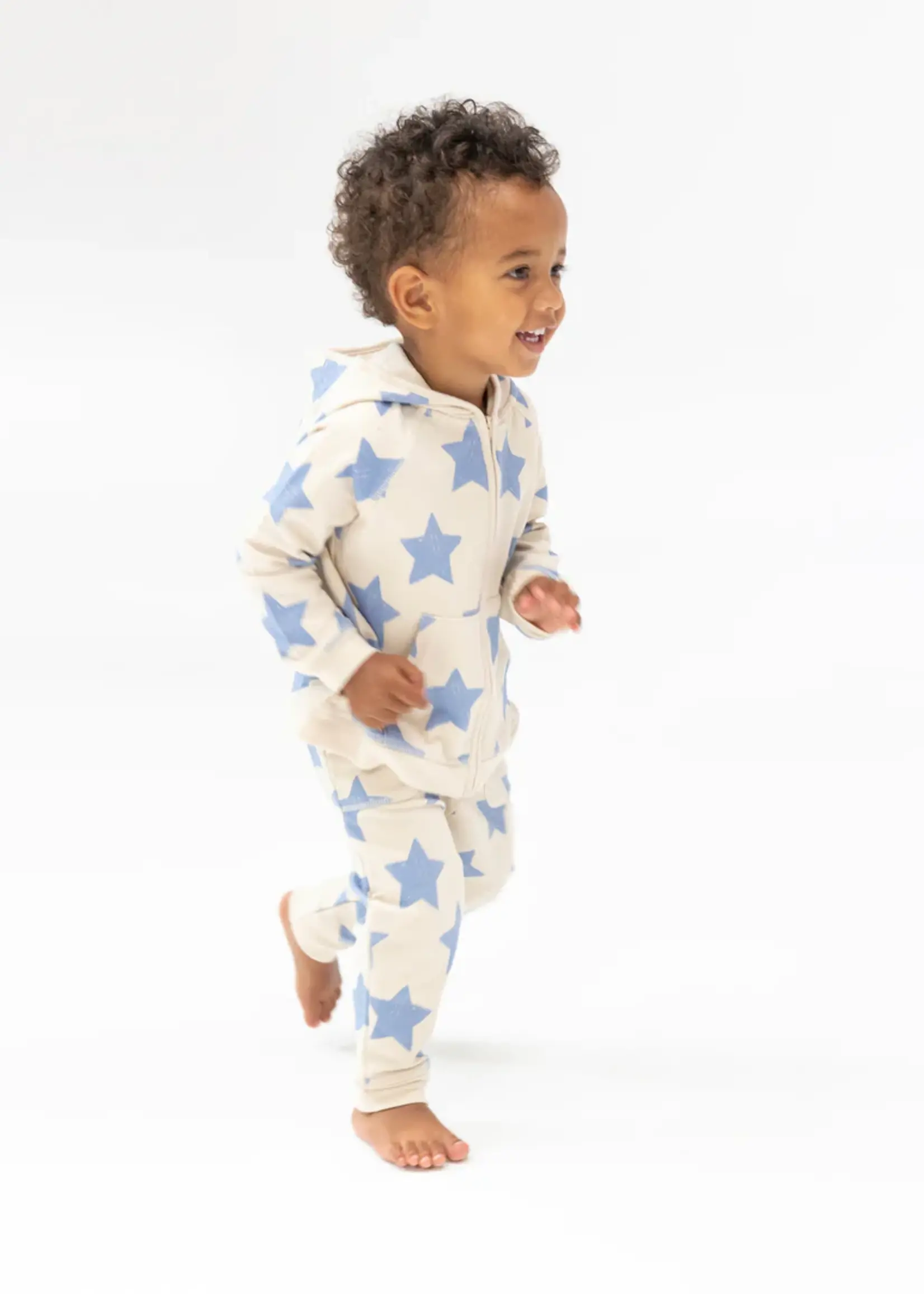 FRENCH TERRY SKETCHY STARS BLUE HOODIE AND JOGGER