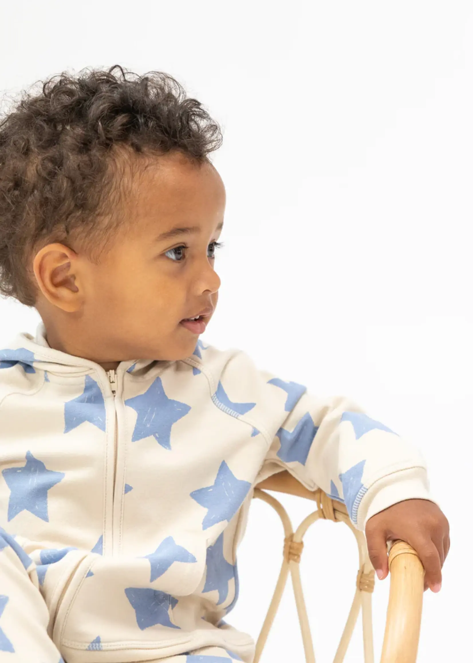 FRENCH TERRY SKETCHY STARS BLUE HOODIE AND JOGGER