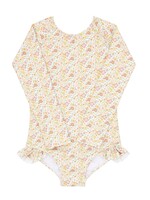 MARIGOLD FLORAL RASHGUARD ONE PIECE