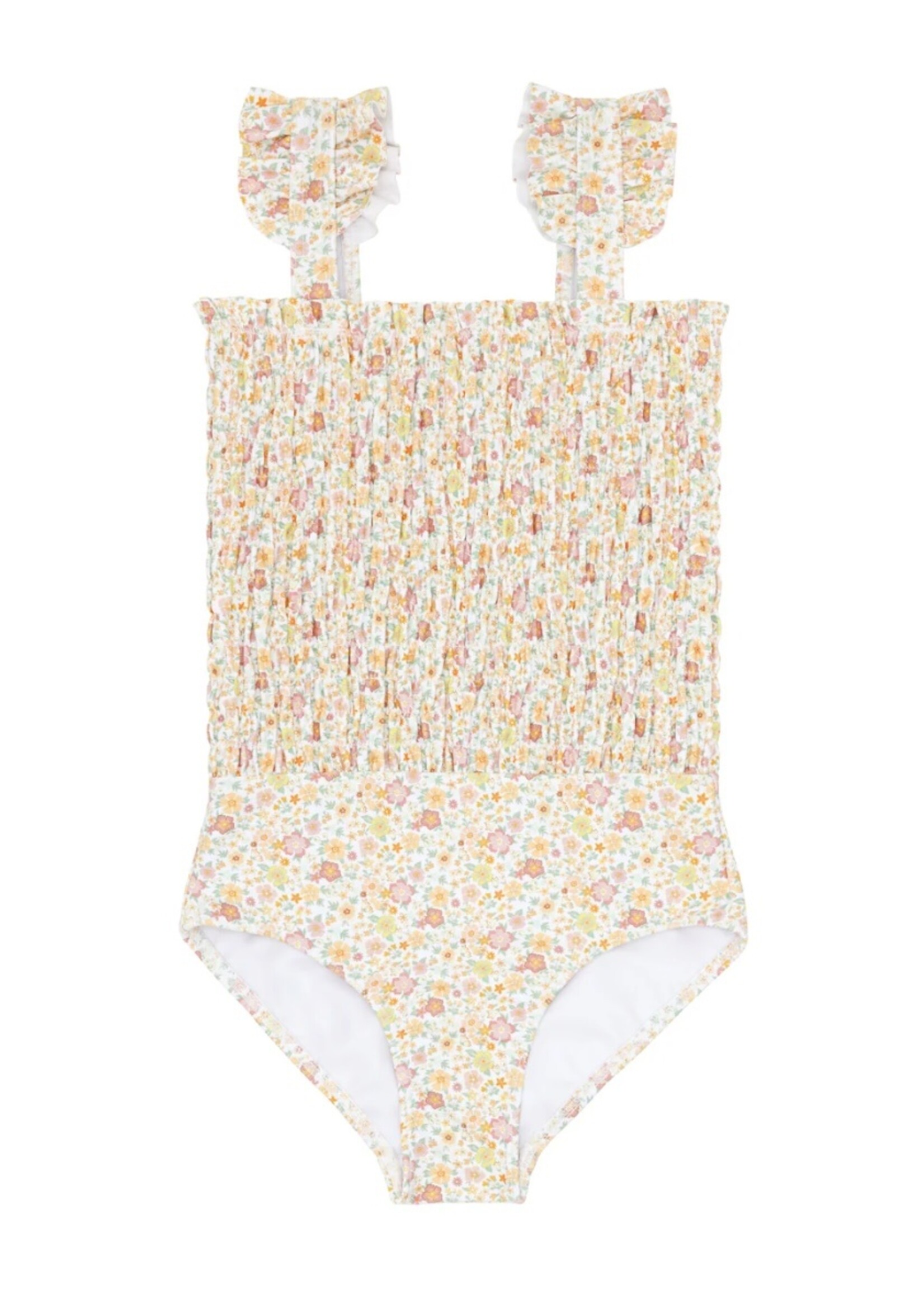 MARIGOLD FLORAL SMOCKED ONE PIECE