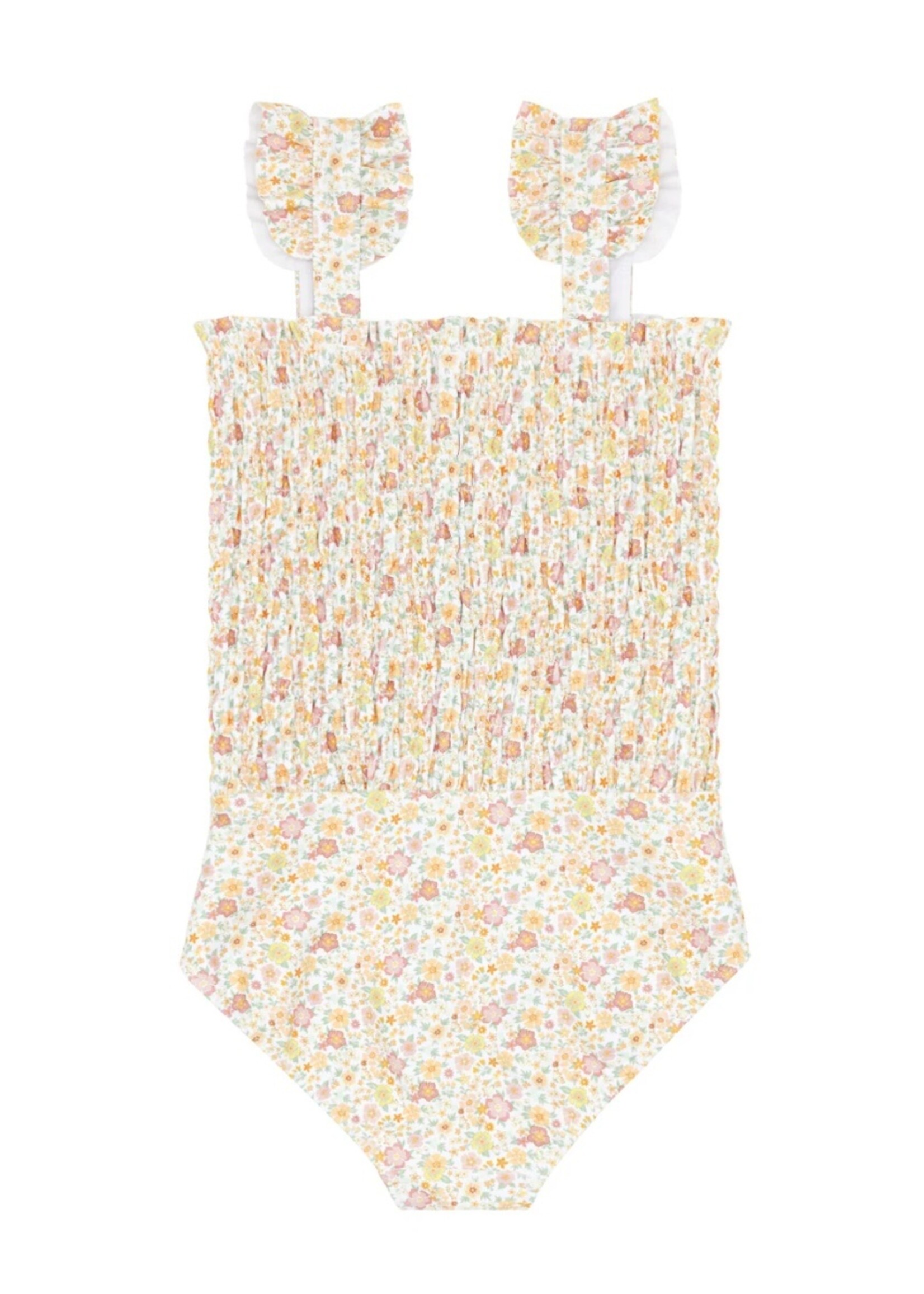 MARIGOLD FLORAL SMOCKED ONE PIECE