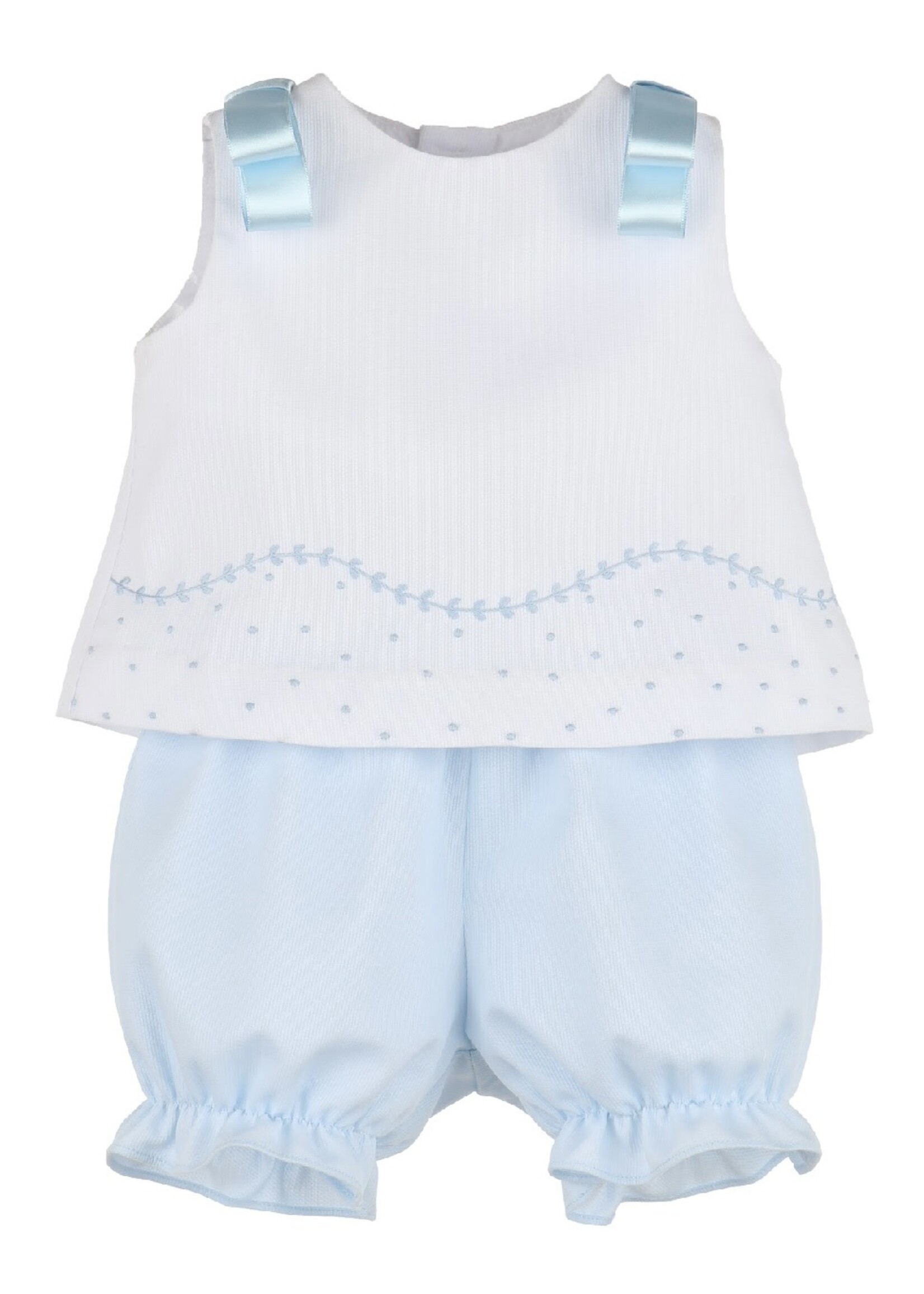 BLUE PARTY DOTS GIRLS SET