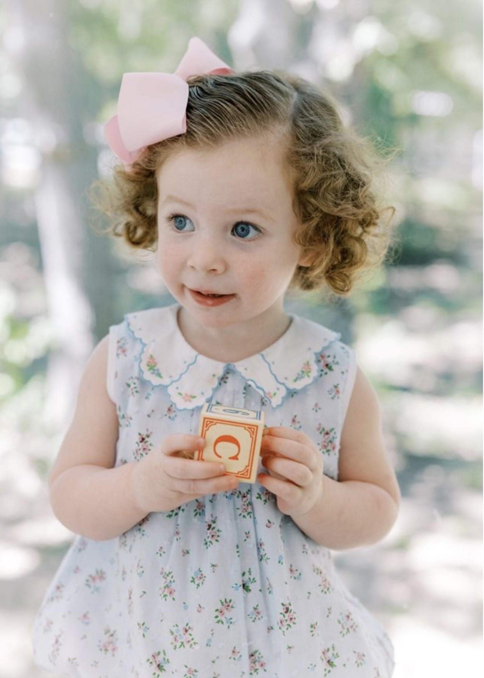 BEA BLUE FLORAL SWISS BUBBLE
