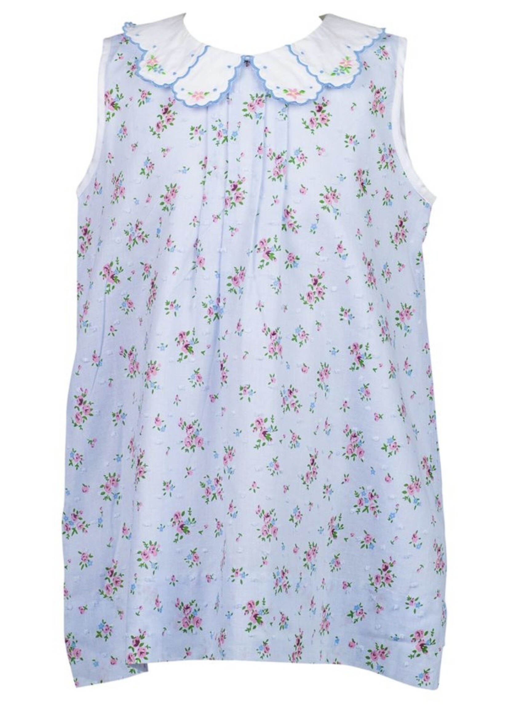 BEA BLUE FLORAL SWISS DRESS