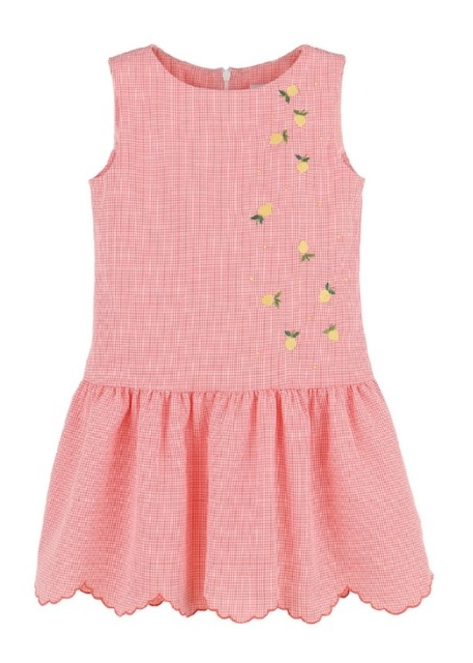 ORANGE TUTTI FRUTTI EMB DRESS