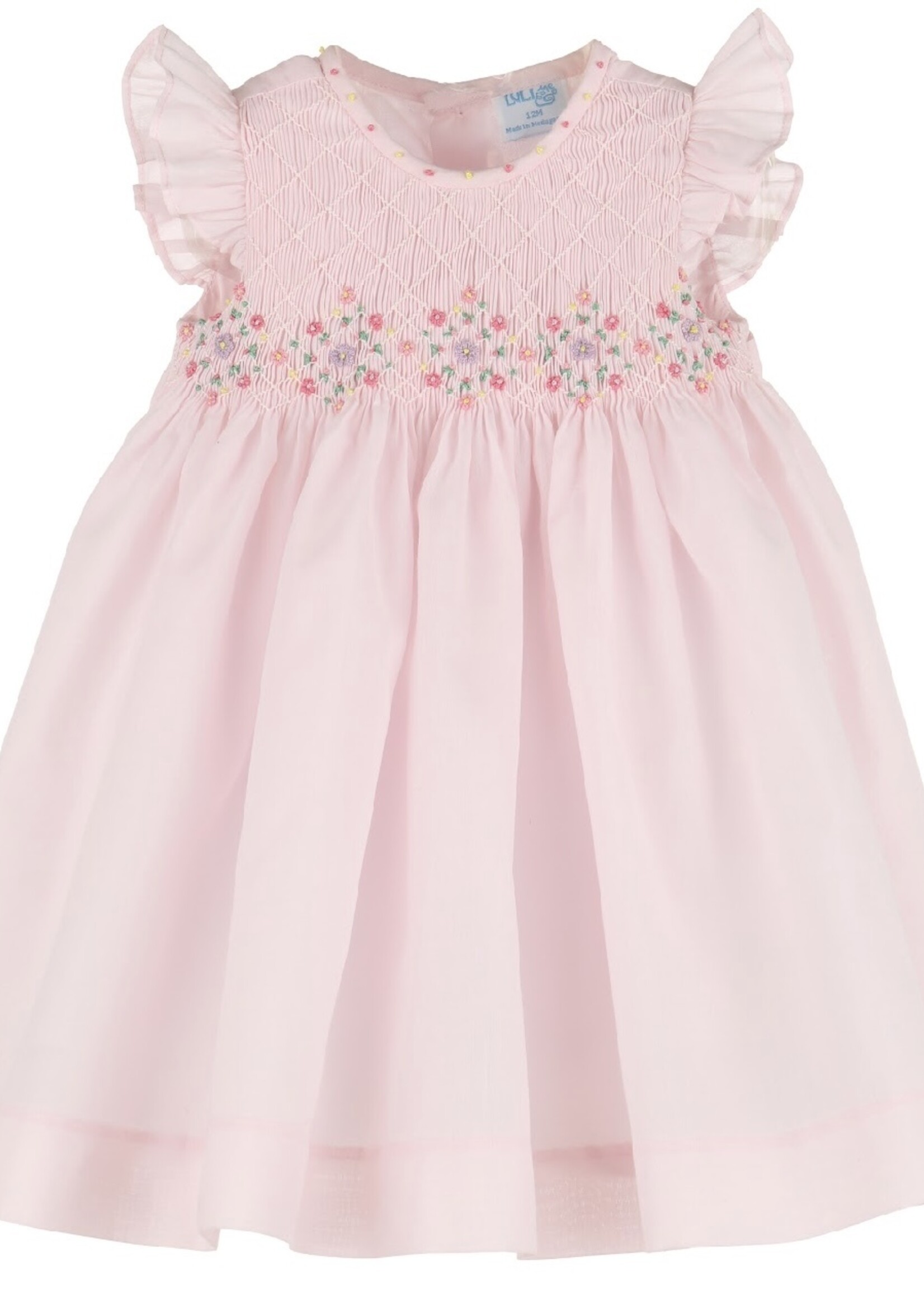 PINK CLASSICAL DIAMOND SMOCK DRESS
