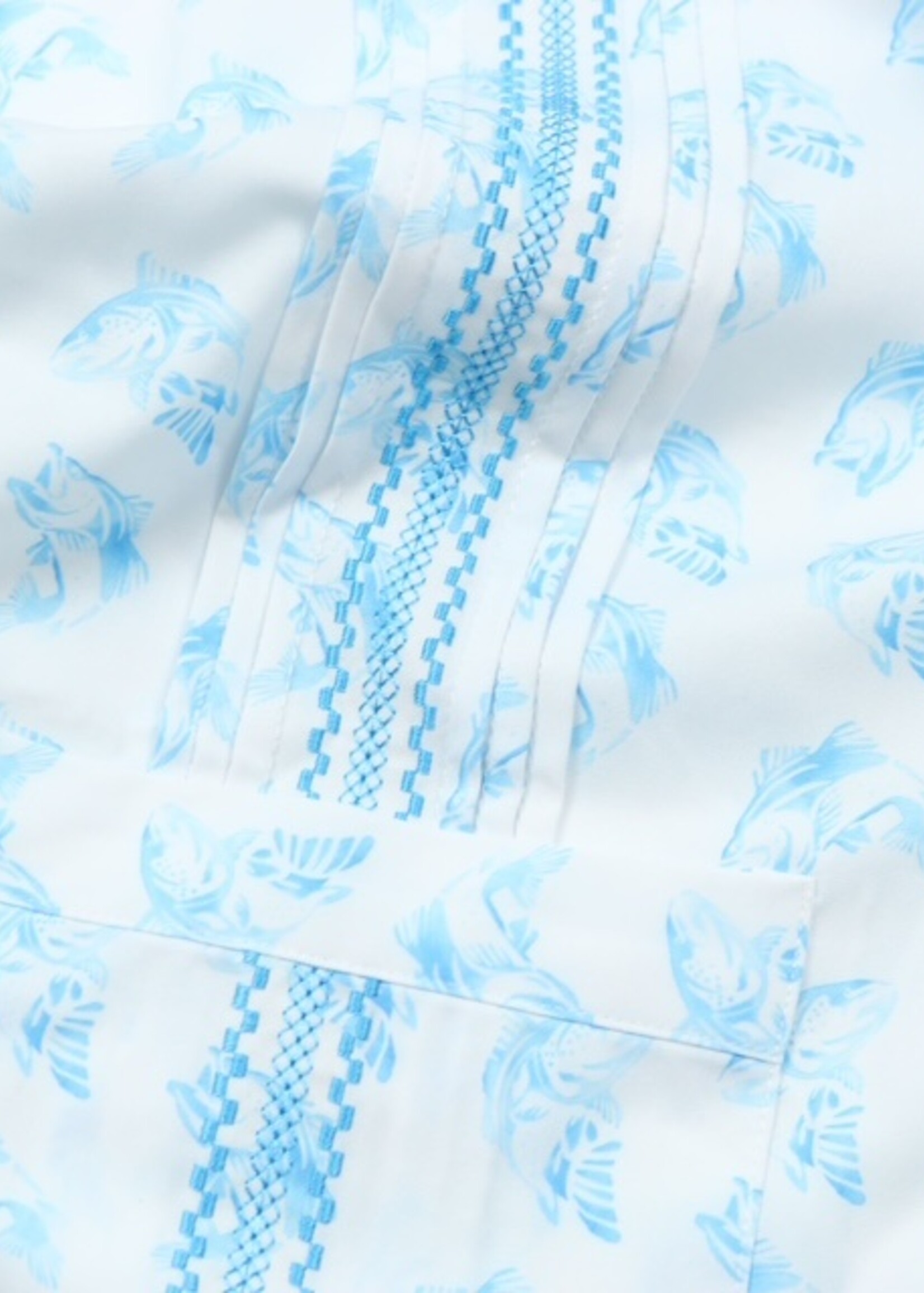 BLUE BASS GUAYABERA SHIRT