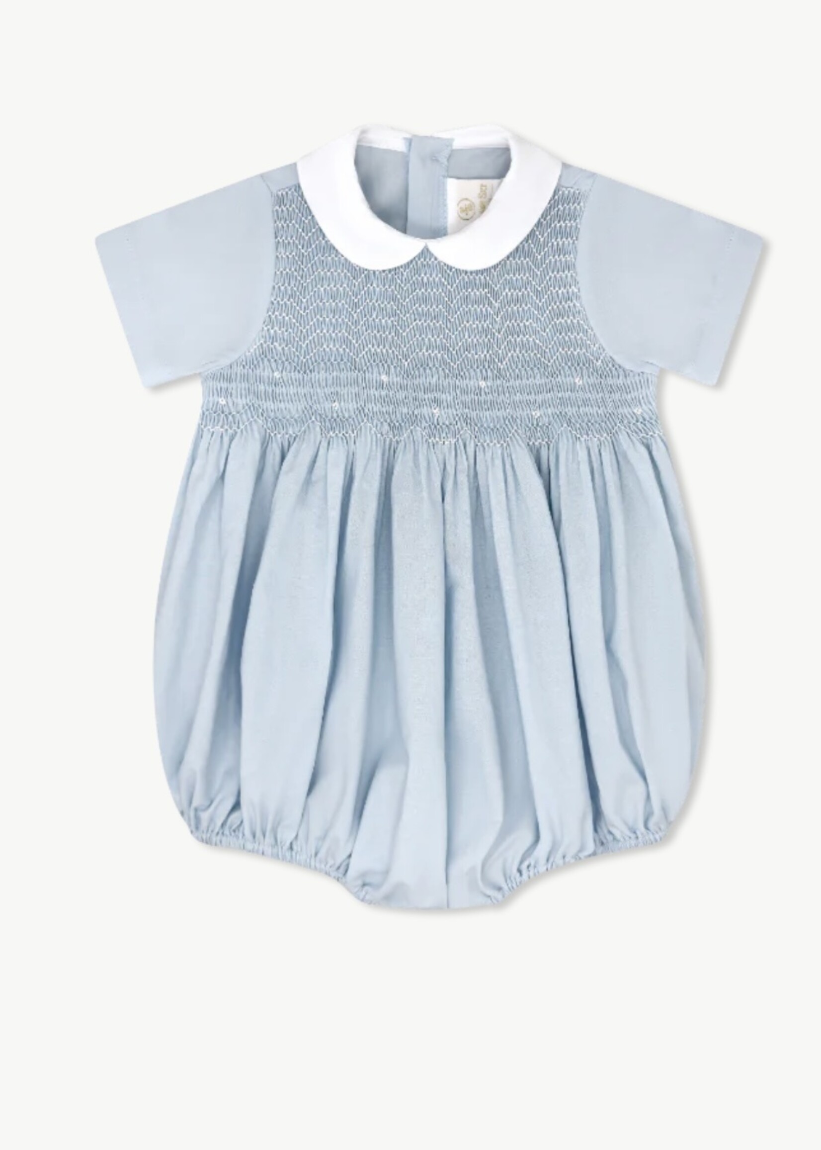 BLESSING BLUE BATISTE SMOCKING BUBBLE