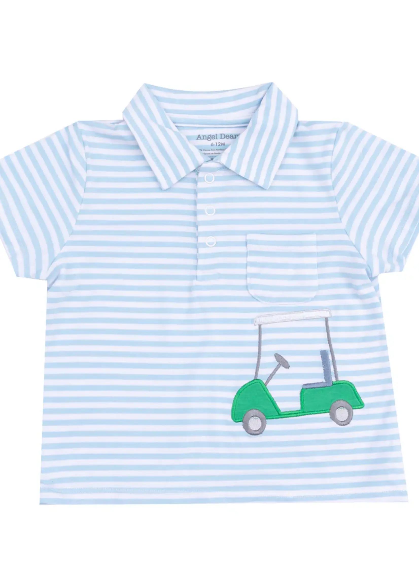 GOLD BLUE STRIPE POLO & SHORT