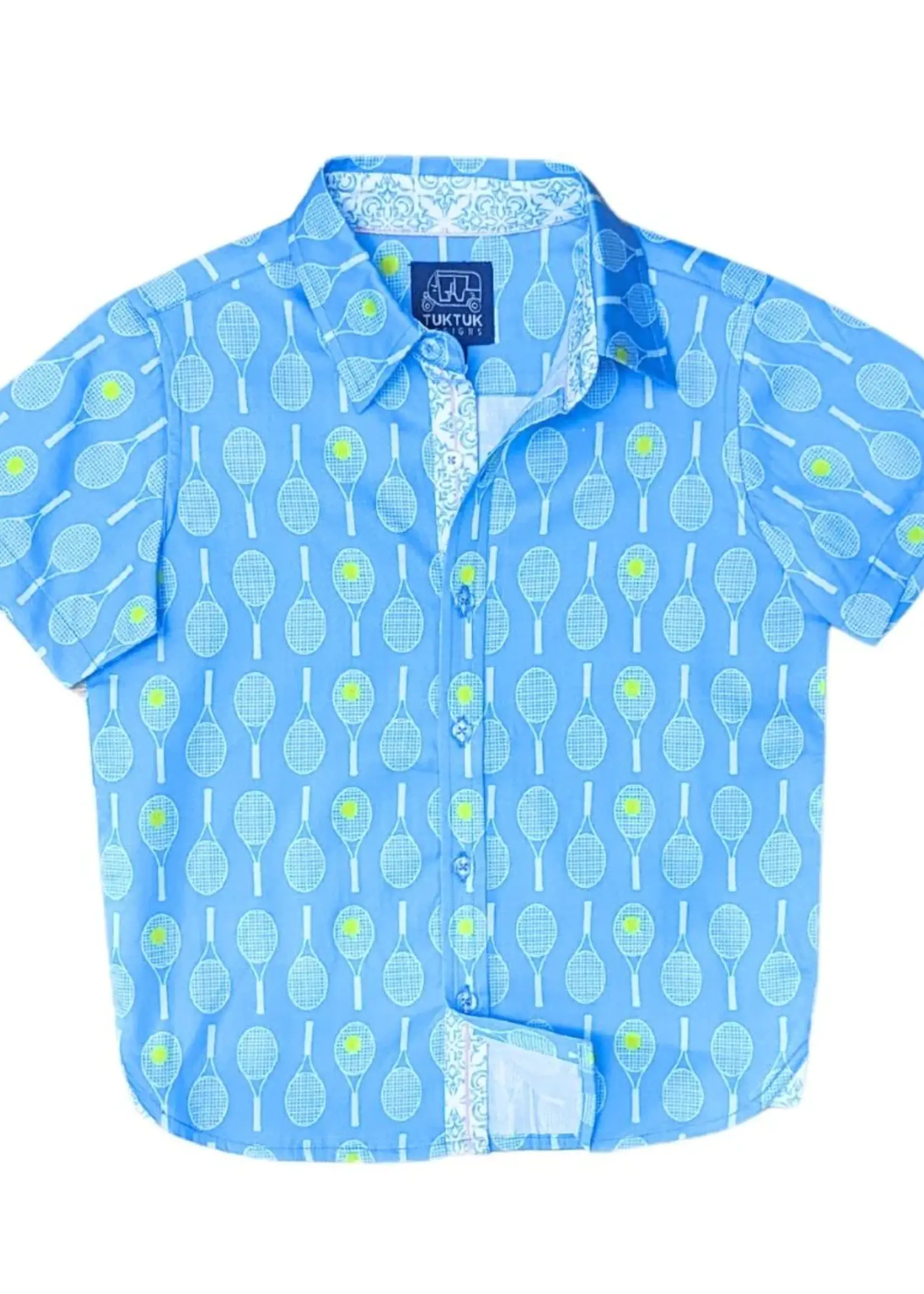 BLUE TENNIS SHORT SLEEVE SHIRT