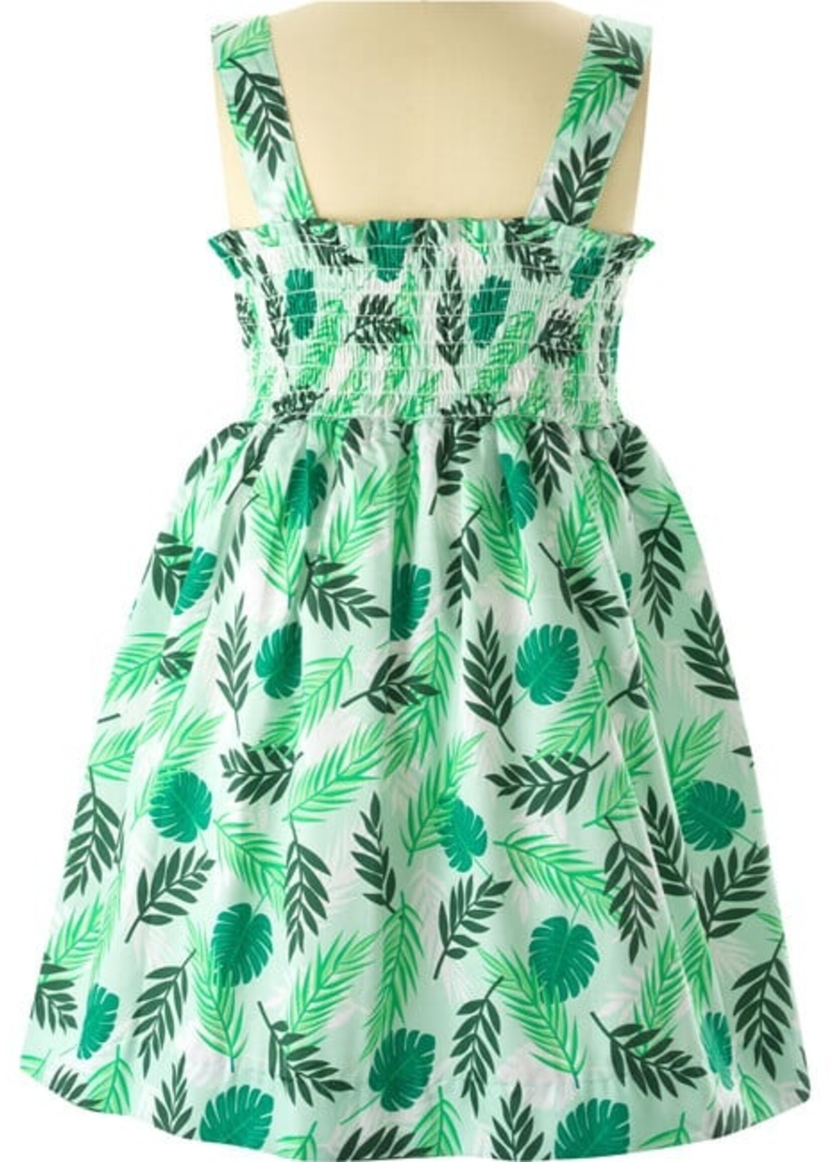 GREEN PALM TREE SUNDRESS