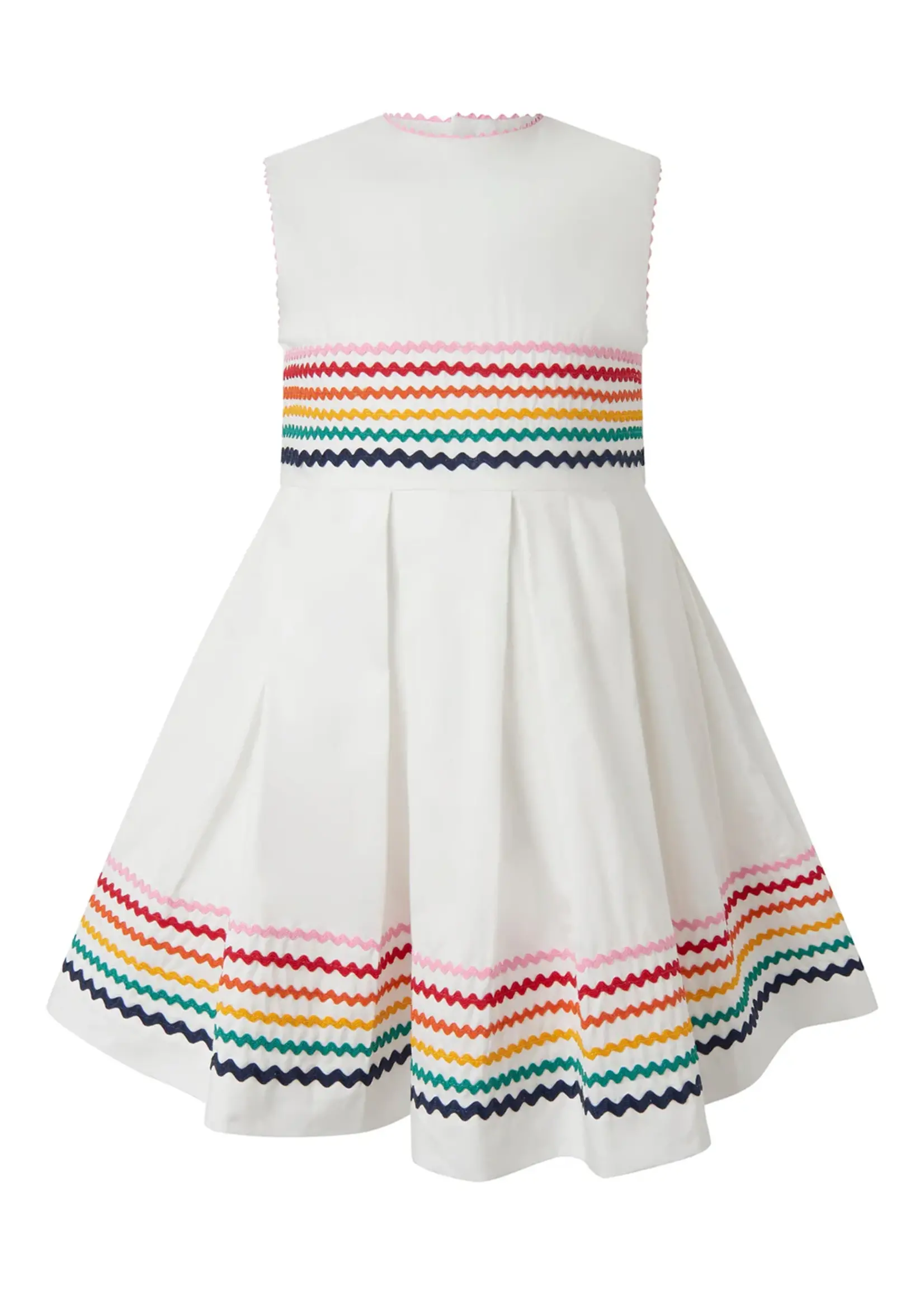 IVORY RIC RAC APPLIQUE DRESS