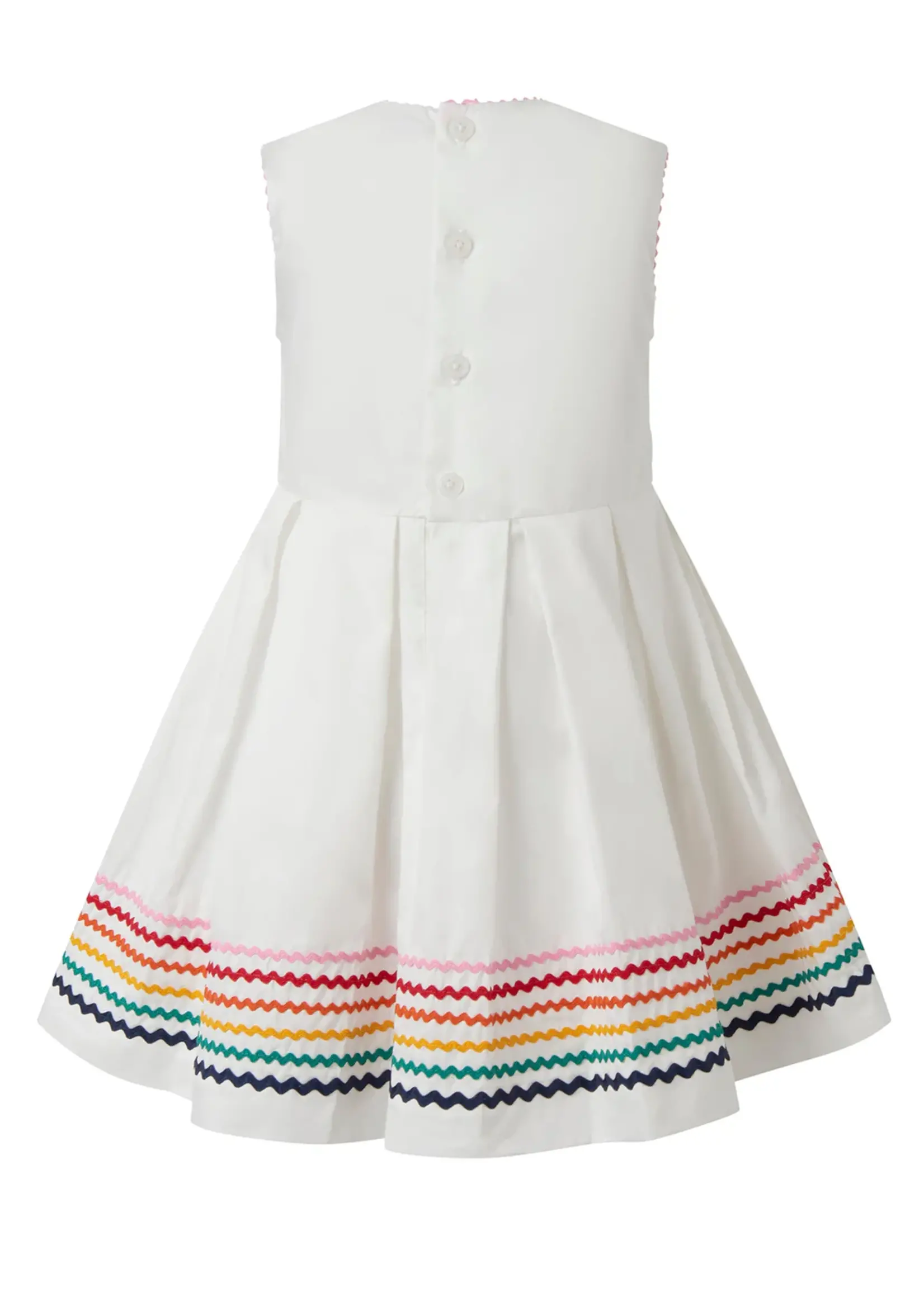 IVORY RIC RAC APPLIQUE DRESS