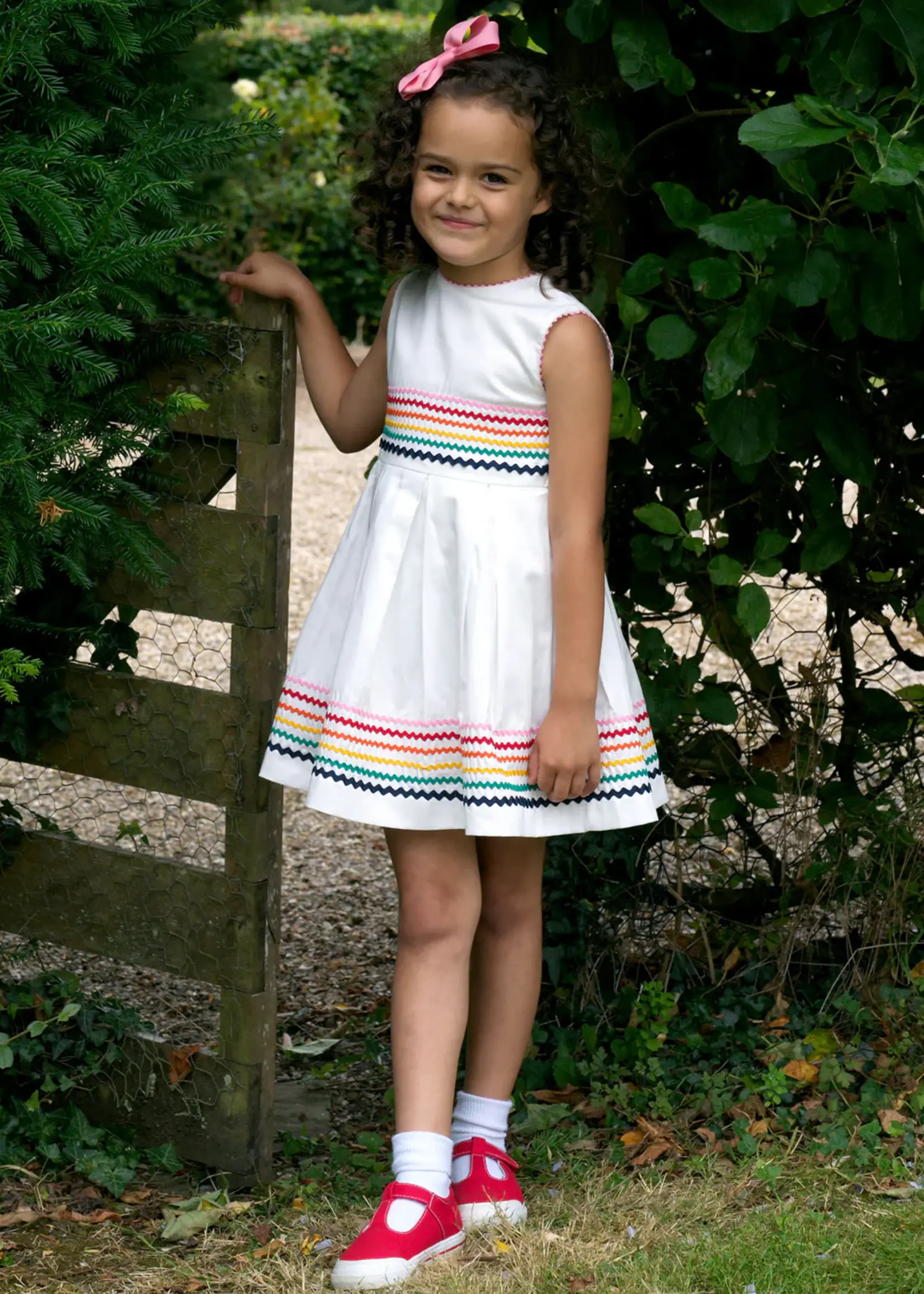 IVORY RIC RAC APPLIQUE DRESS